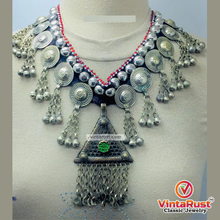 Load image into Gallery viewer, Handmade Turkmen Necklace With Dangling Pendant
