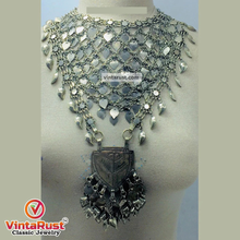 Load image into Gallery viewer, Oversized Silver Kuchi Massive Necklace
