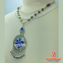 Load image into Gallery viewer, Handmade Beaded Chain Vintage Pendant Necklace
