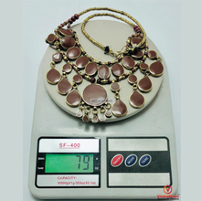 Load image into Gallery viewer, Handmade Afghan Brown Stone Choker: Tribal Beaded Necklace
