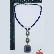 Load image into Gallery viewer, Lapis Lazuli Triple Stone Pendants Necklace
