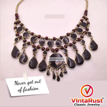 Load image into Gallery viewer, Vintage Tribal Stone Bib Necklace
