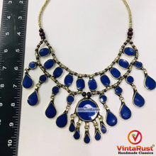Load image into Gallery viewer, Vintage Tribal Stone Bib Necklace

