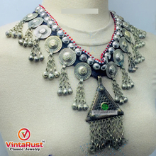 Load image into Gallery viewer, Handmade Turkmen Necklace With Dangling Pendant
