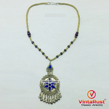 Load image into Gallery viewer, Handmade Beaded Chain Vintage Pendant Necklace
