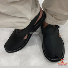Load image into Gallery viewer, Luxury Genuine Leather Peshawari Sandals: Handmade Ethnic Shoes for Men
