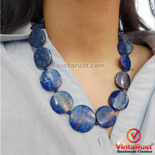 Load image into Gallery viewer, Lapis Lazuli Beaded Stone Choker Necklace
