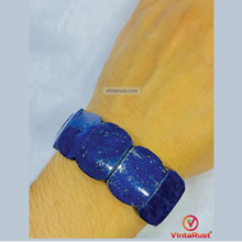Load image into Gallery viewer, Handmade Lapis Lazuli Beaded Adjustable Bracelet

