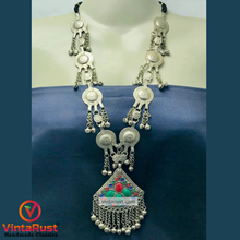 Load image into Gallery viewer, Handmade Tribal Necklace with Colorful Gemstones
