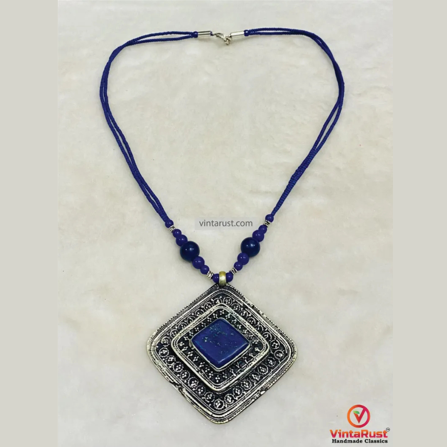 Handcrafted Lapis Lazuli Beaded Necklace