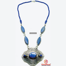 Load image into Gallery viewer, Vintage Blue Lapis Lazuli Stone Necklace
