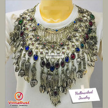 Load image into Gallery viewer, Vintage Tribal Kuchi Bib Necklace
