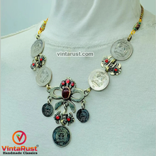 Load image into Gallery viewer, Handmade Tribal Coins Choker With Stones
