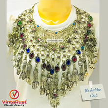 Load image into Gallery viewer, Vintage Tribal Kuchi Bib Necklace
