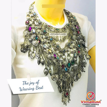 Load image into Gallery viewer, Vintage Tribal Kuchi Bib Necklace
