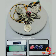 Load image into Gallery viewer, Handmade Tribal Coins Choker With Stones
