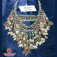 Load image into Gallery viewer, Vintage Tribal Kuchi Bib Necklace
