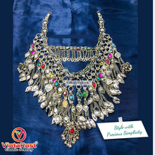 Load image into Gallery viewer, Vintage Tribal Kuchi Bib Necklace

