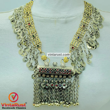 Load image into Gallery viewer, Gypsy Big Pendant Necklace With Dangling Tassels
