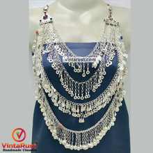 Load image into Gallery viewer, Unique Multi Layered Silver Kuchi Necklace
