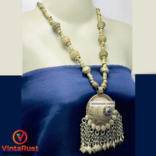 Load image into Gallery viewer, Vintage Kuchi Tribal Pendant Necklace
