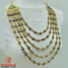 Load image into Gallery viewer, Handmade Multi Strands Tribal Bib Necklace
