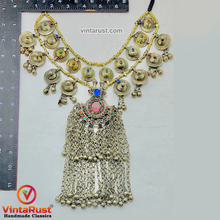 Load image into Gallery viewer, Tribal Vintage Necklace With Long Dangling Bells
