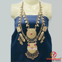 Load image into Gallery viewer, Vintage Amulet Pendant Kuchi Bib Necklace
