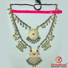 Load image into Gallery viewer, Vintage Amulet Pendant Kuchi Bib Necklace
