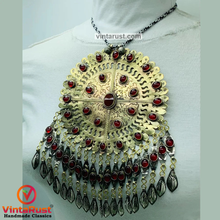 Load image into Gallery viewer, Vintage Turkmen Pendant Necklace With Stones
