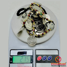Load image into Gallery viewer, Vintage Multi-Strand Coins Necklace With Beaded Chain
