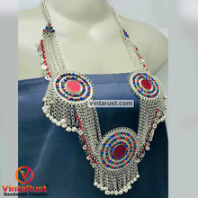 Load image into Gallery viewer, Gypsy Handmade Bib Necklace With Dangling Bells
