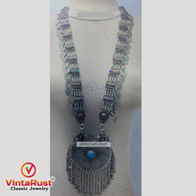 Load image into Gallery viewer, Mala Style Long Chain Massive Pendant Necklace
