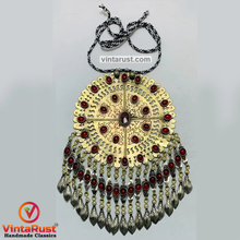 Load image into Gallery viewer, Vintage Turkmen Pendant Necklace With Stones
