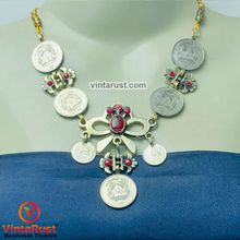 Load image into Gallery viewer, Handmade Tribal Coins Choker With Stones
