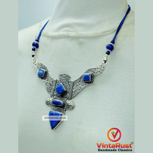 Load image into Gallery viewer, Lapis Lazuli Nepalese Triangular Pendant Necklace
