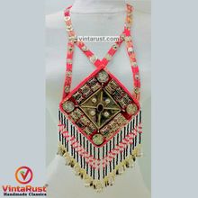 Load image into Gallery viewer, Massive Vintage Red Turkmen Pendant Necklace
