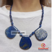Load image into Gallery viewer, Lapis Lazuli Gemstone Beaded Necklace
