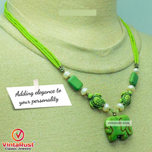Load image into Gallery viewer, Beaded Multilayer Necklace with Elephant Shape Pendant
