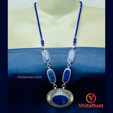 Load image into Gallery viewer, Unique Lapis Lazuli Gemstone Pendant Necklace
