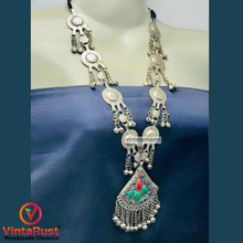 Load image into Gallery viewer, Handmade Tribal Necklace with Colorful Gemstones
