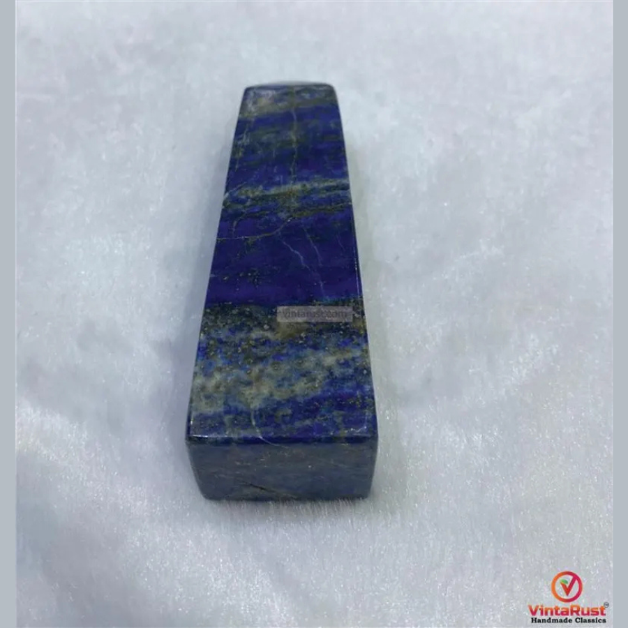 Genuine Lapis Lazuli Stone Tower: Natural Crystal Point Wand