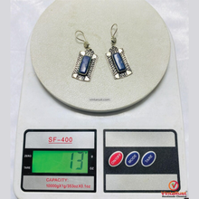 Load image into Gallery viewer, Boho Chic Lapis Lazuli Drop Earrings
