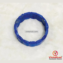 Load image into Gallery viewer, Handmade Beaded Lapis Lazuli Statement Bracelet
