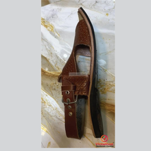 Load image into Gallery viewer, Traditional Handmade Peshawari Chappal: Brown Leather Ethnic Shoes
