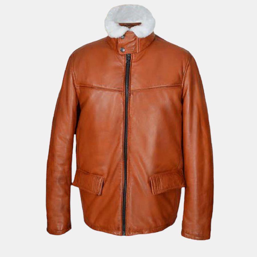 Winter Men's Bomber Casual Leather Jacket