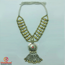 Load image into Gallery viewer, Boho Tribal Metal Beaded Chain Necklace
