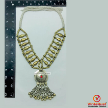 Load image into Gallery viewer, Boho Tribal Metal Beaded Chain Necklace
