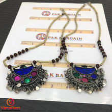 Load image into Gallery viewer, Ethnic Tribal Beaded Chain Pendant Necklace
