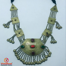 Load image into Gallery viewer, Bohemian Silver Kuchi Vintage Massive Pendant Necklace
